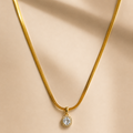 snake chain with square pendent