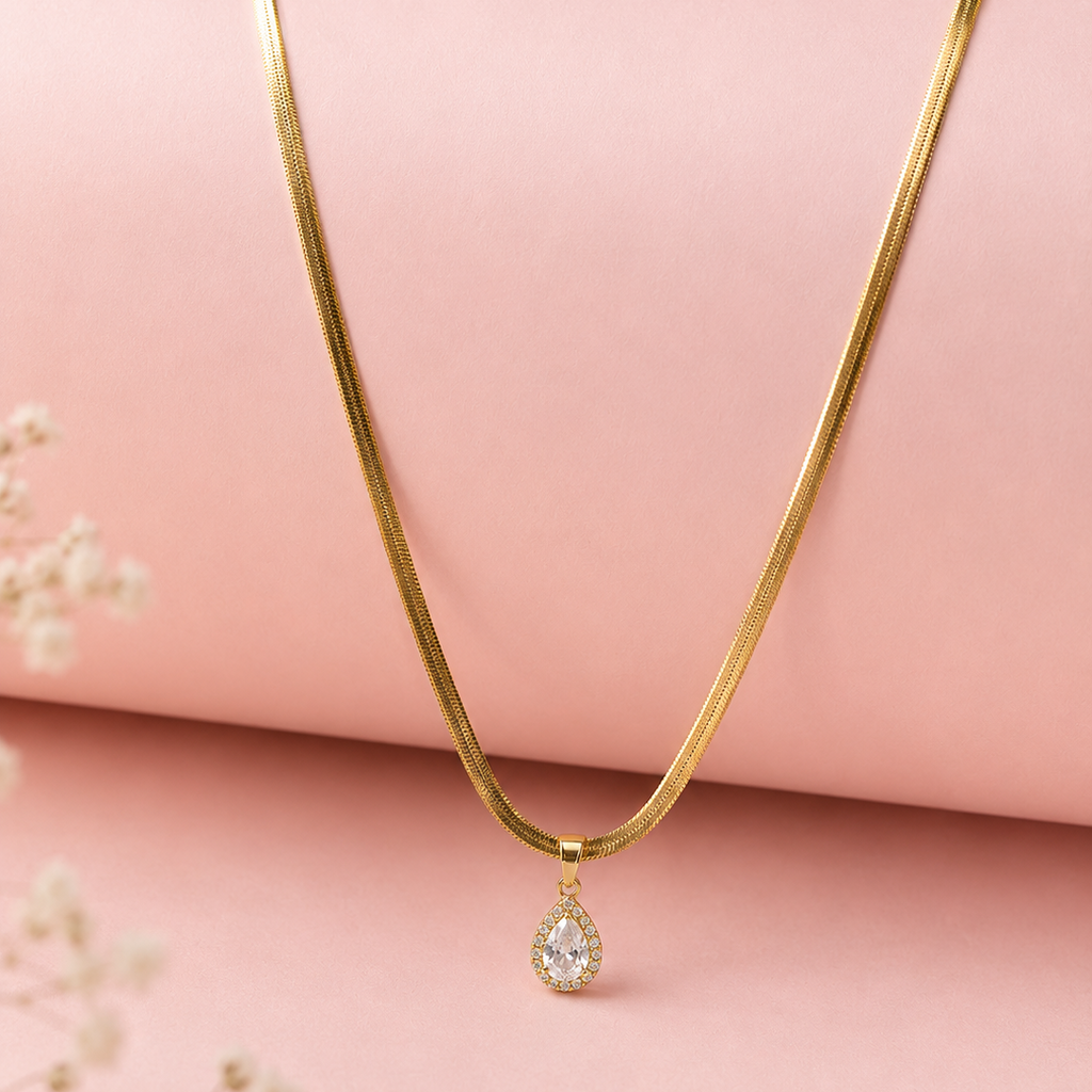 snake chain with drop pendent