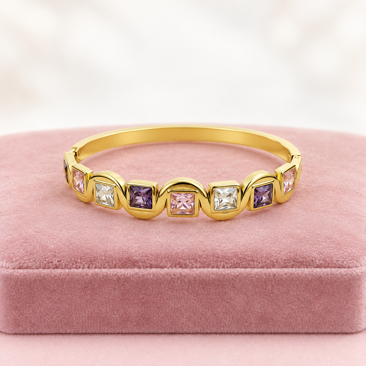 multi color bracelet– Elegant Anti-Tarnish Bracelet (2.4” Diameter)