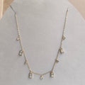 white crystal stone necklace