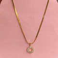 snake chain with circular pendent